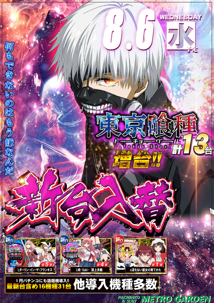 8.6  新台入替！