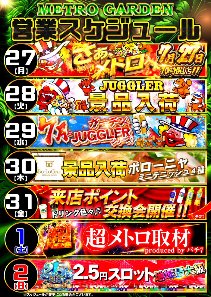 スケジュール